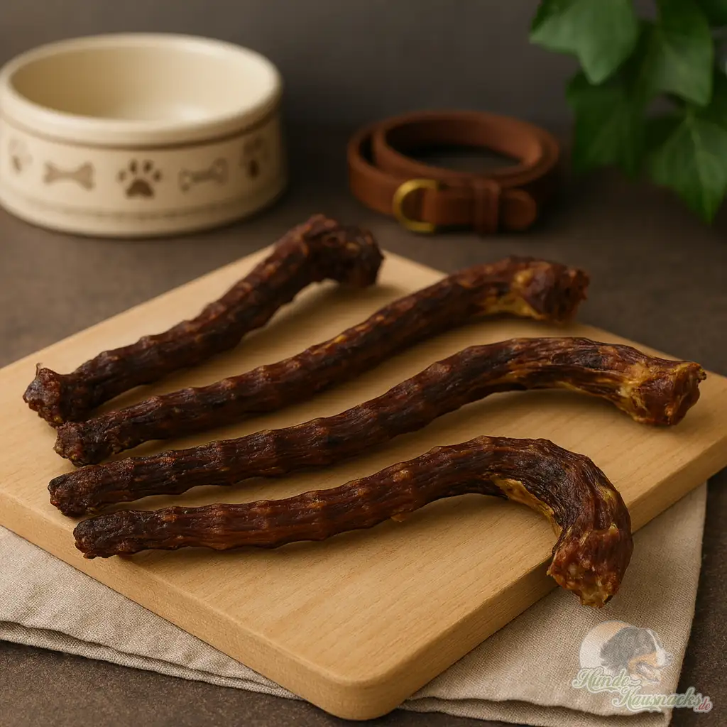 Luftgetrocknete Gänsehälse, fettarmer Hundekauartikel, naturbelassen, EU