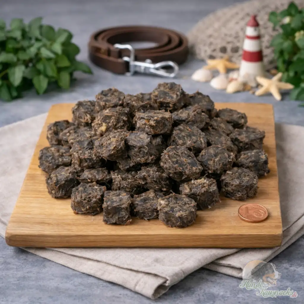 Mini-Trainingstaler aus Flunderfleisch – natürlicher Hundesnack fürs Training