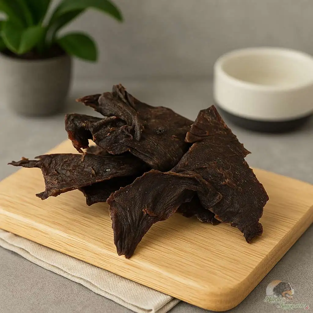 Rindfleisch-Natur – naturbelassene, getrocknete Rindfleischstücke als gesunder Hundesnack und Belohnung für Training und Alltag