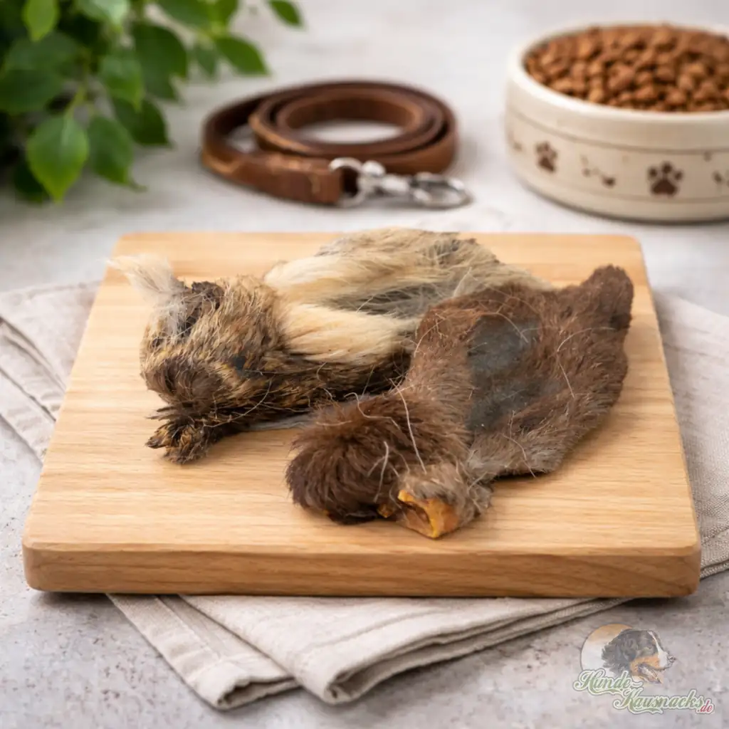 Getrocknete Rehohren mit Fell 30 gr. als Kauartikel für Hunde