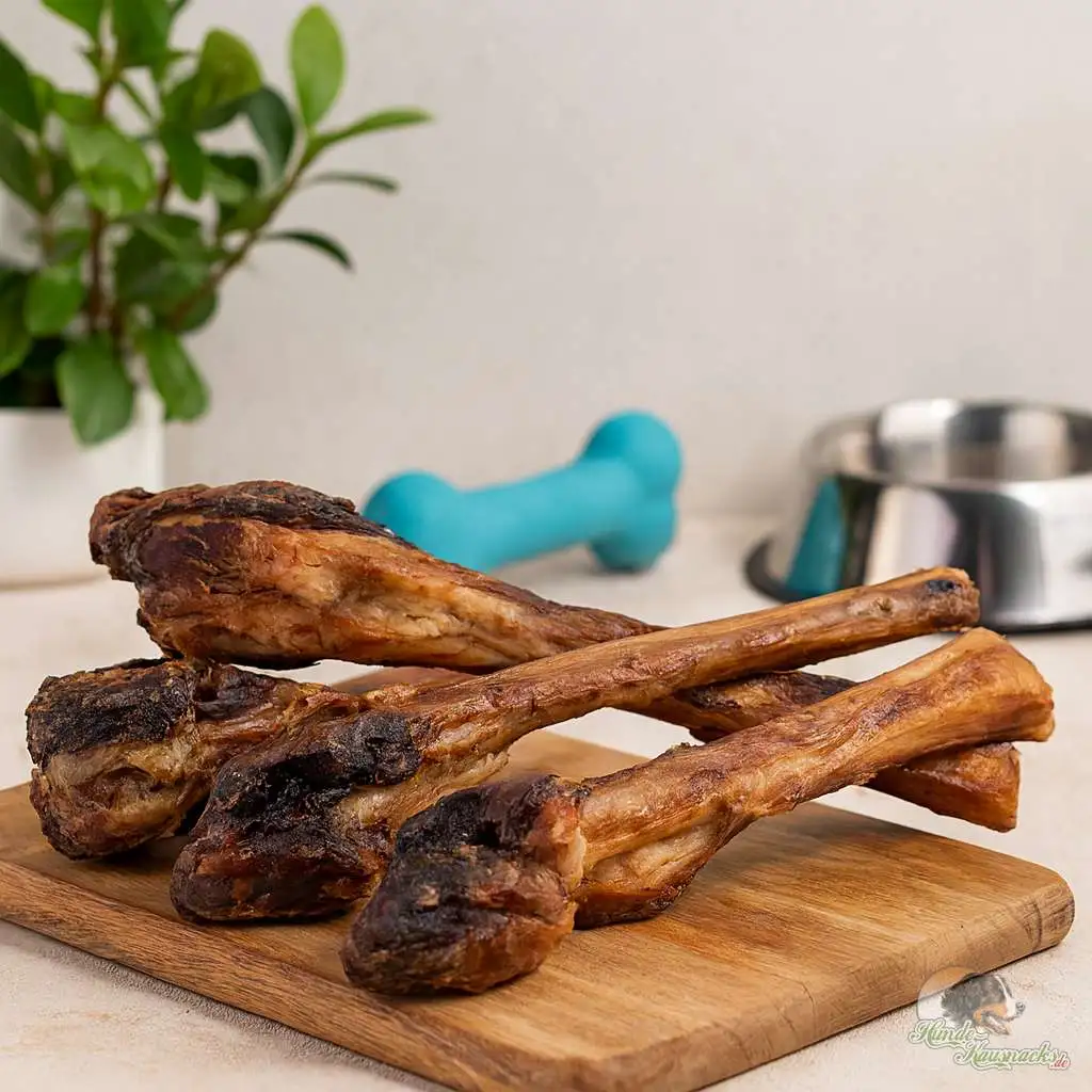 Ochsenziemer-Fleischkeule für Hunde – getrockneter Kausnack aus Rind, fettarm, naturbelassen und ideal für große Hunde