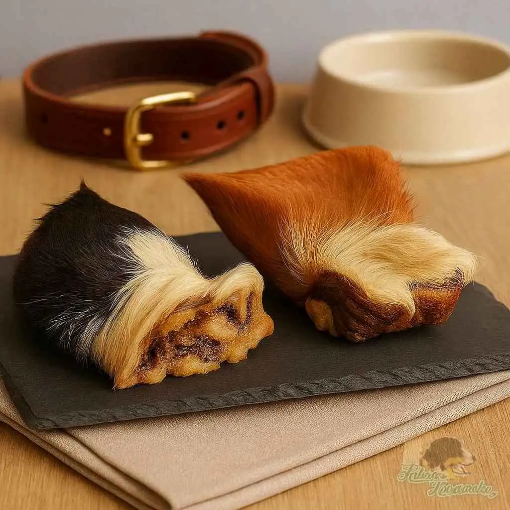 Rinderohren mit Muschel und Fell (EU) – Gr. XL – extra großer, getrockneter Hundekauartikel aus der EU, naturbelassen und gesund für große Hunde