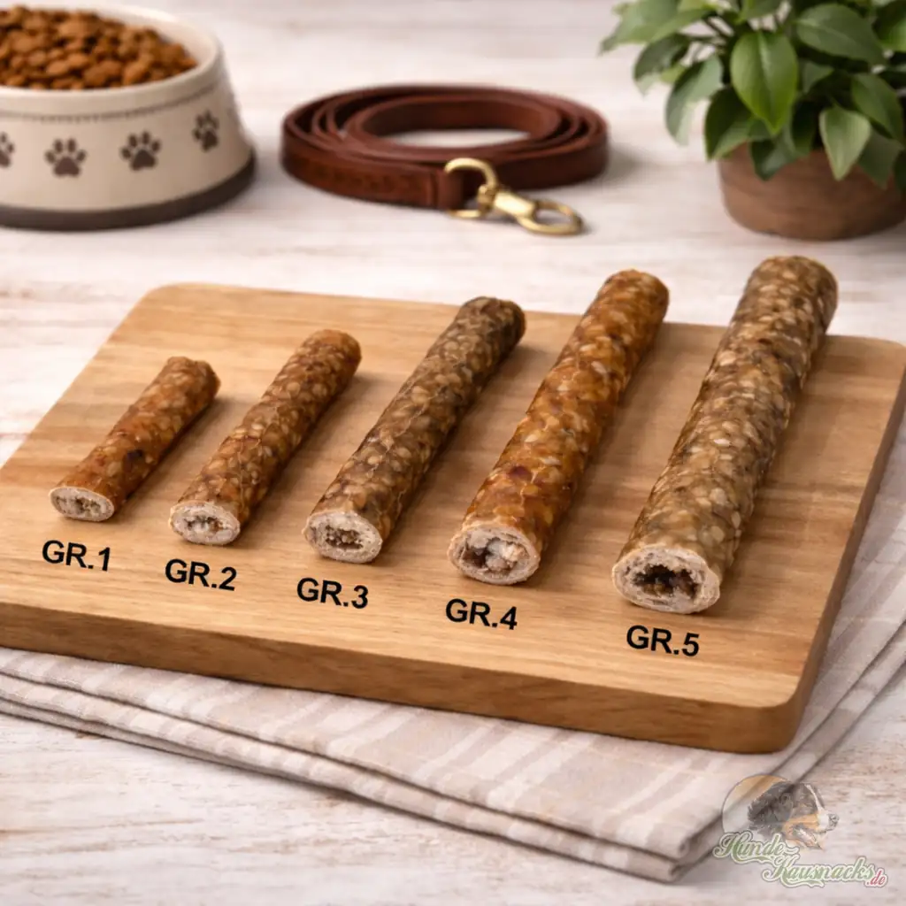 Größenvergleich Kaustange mit Pansen