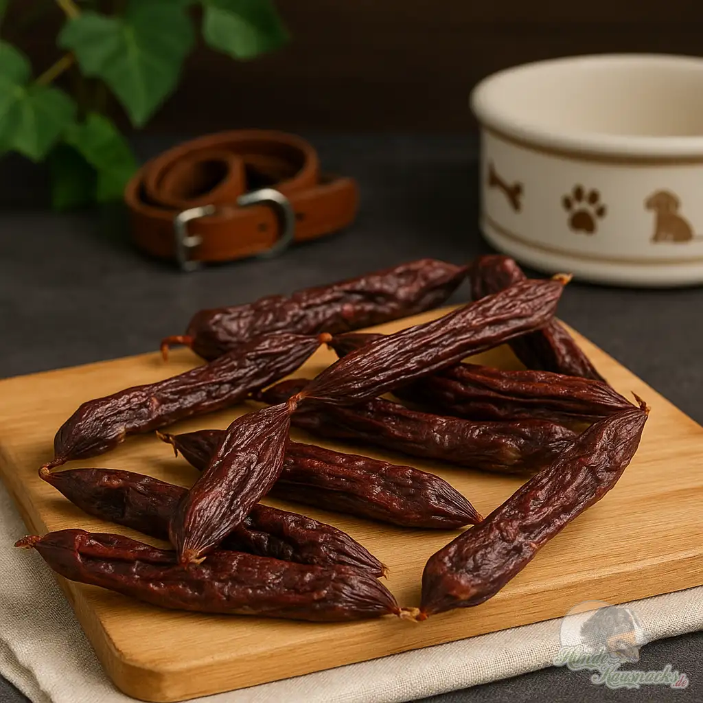 Endloswürstchen Schwein – natürliche, schonend gereifte Hundewurst.