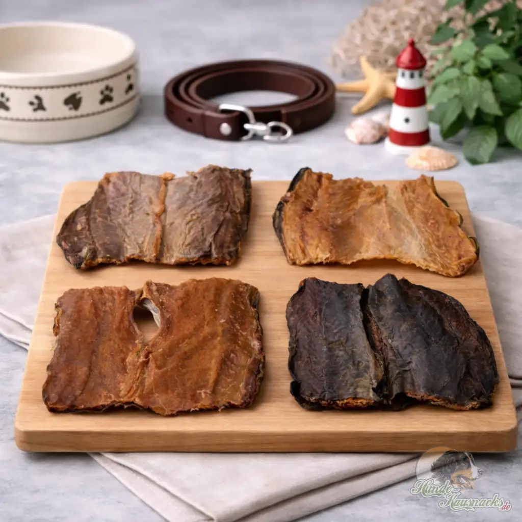 Getrockneter Aal in Stücken, proteinreicher Hundesnack als Kauartikel fürs Training