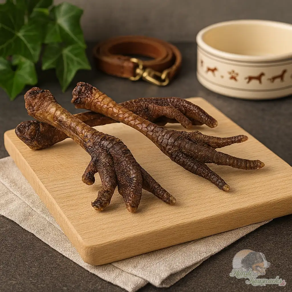 Getrocknete Truthahnfüße als großer Hundekauartikel