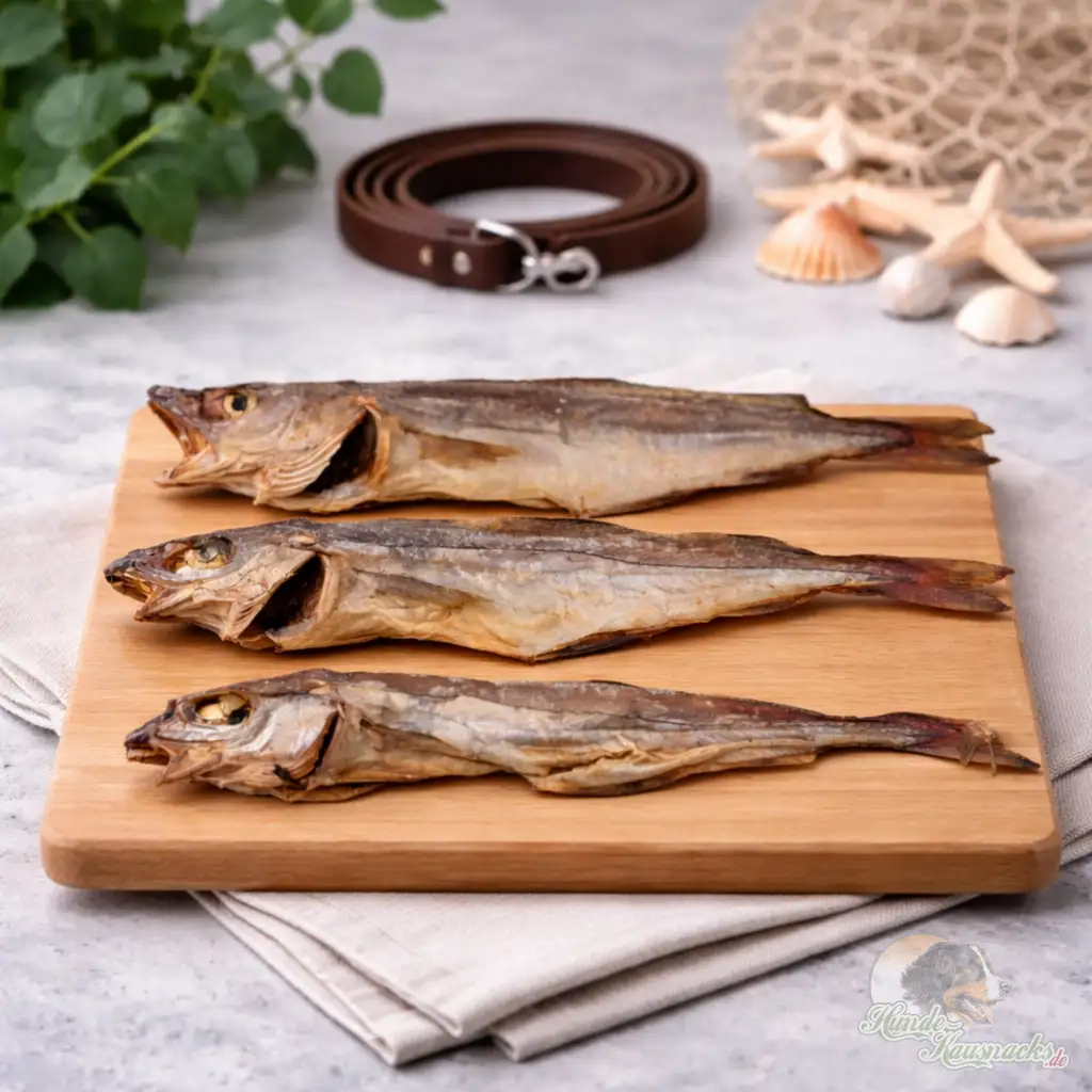 Schellfisch Gr.3 ganze Fische, getrockneter Fisch-Kausnack für Hunde, ca. 100–140 gr.