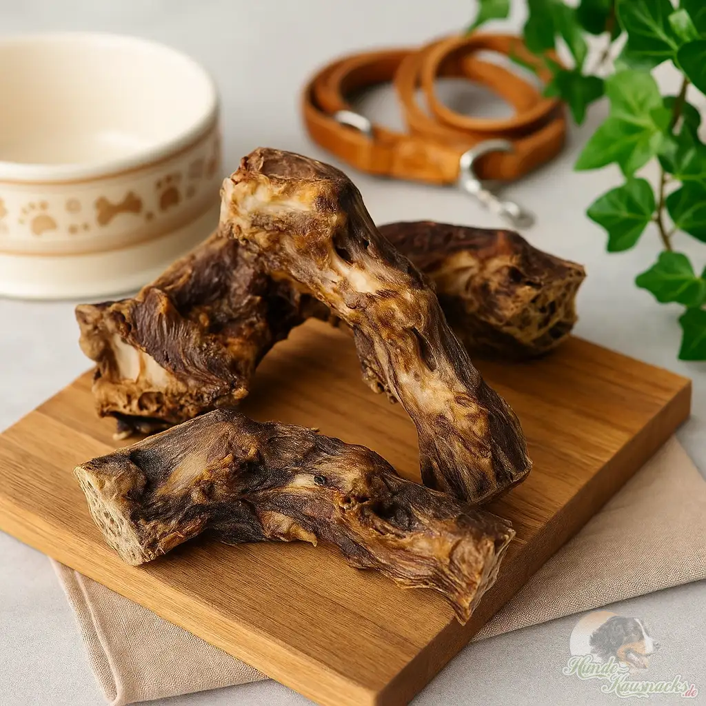 Straußenhals geschnitten Gr.LK, ca. 20 cm, fettarmer Hundesnack, hypoallergen, naturgetrocknet.