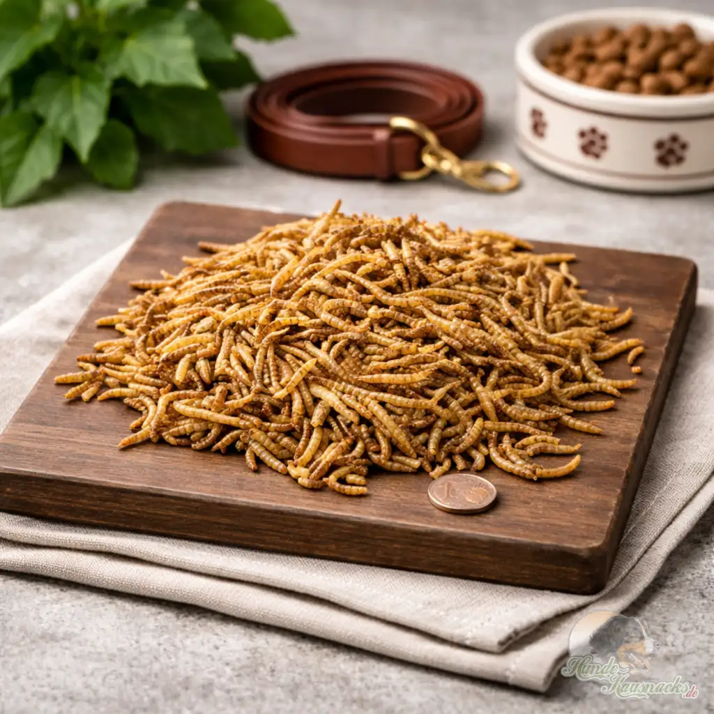 Getrocknete Mehlwürmer als Trainingssnack für Hunde