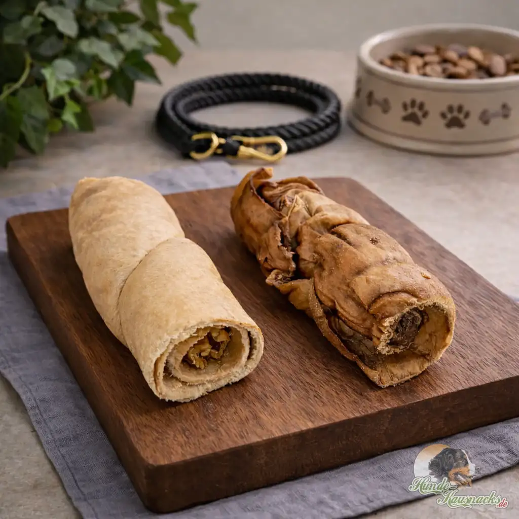 Lammhaut-Rollen 15cm Gr.L Kauartikel für Hunde zur Zahnpflege