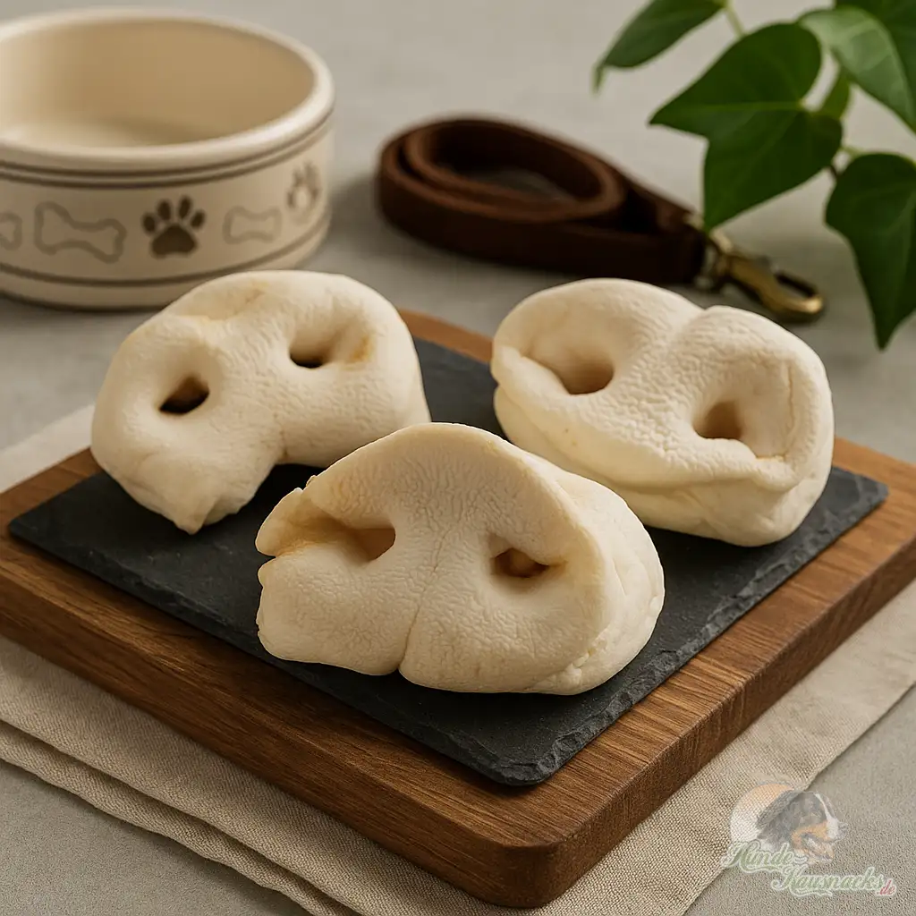 Gepuffte Schweinenasen, leichter Kausnack für Hunde.