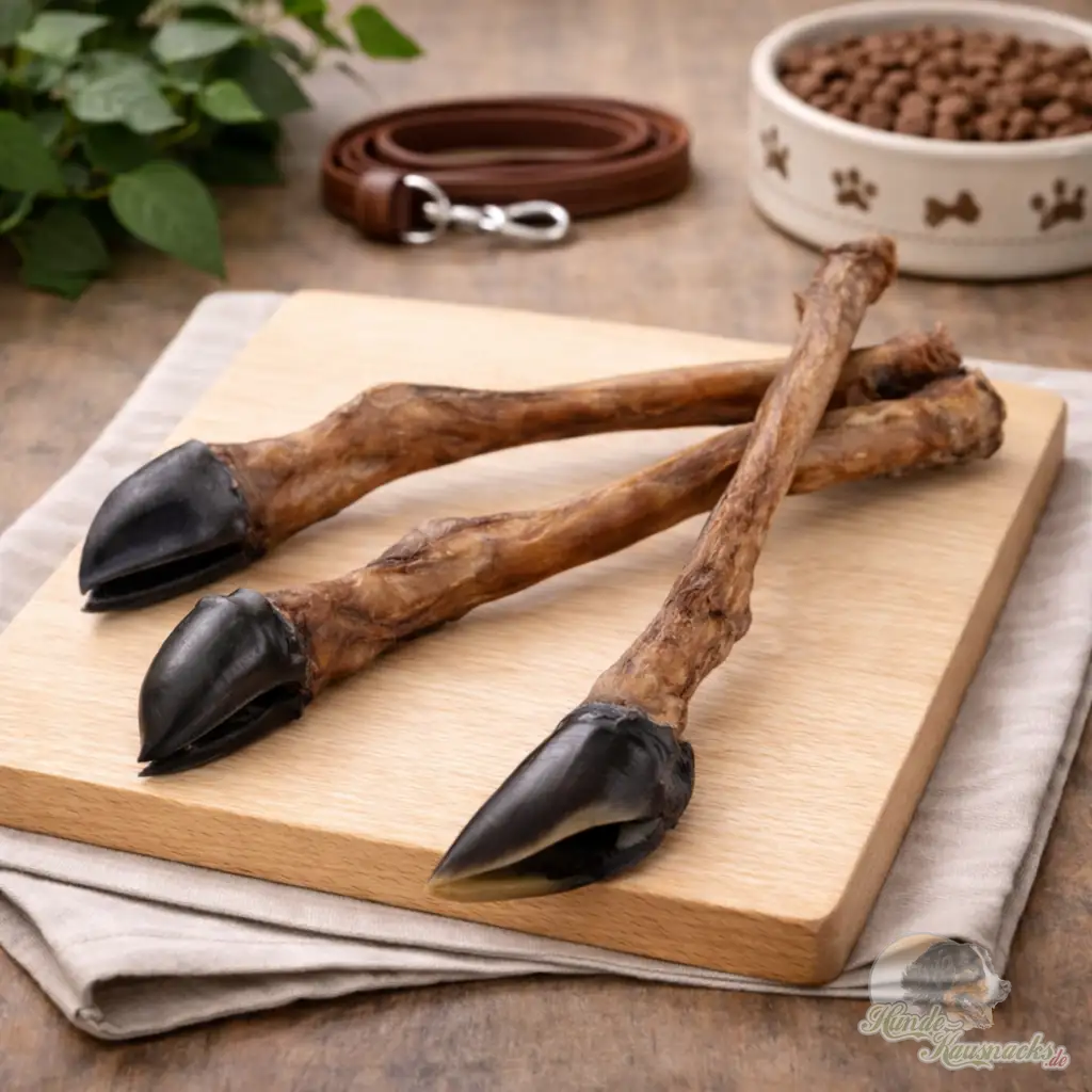 Hirschunterbein mit Huf, sehr harter Kauartikel für Hunde, ca. 175–300 gr. pro Stück