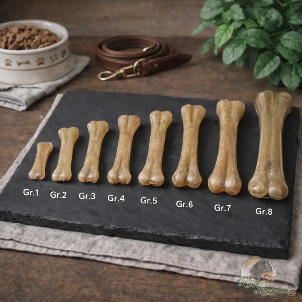 Größenvergleich Kauknochen Rinderhaut Kauartikel | Hunde-Kausnacks.de